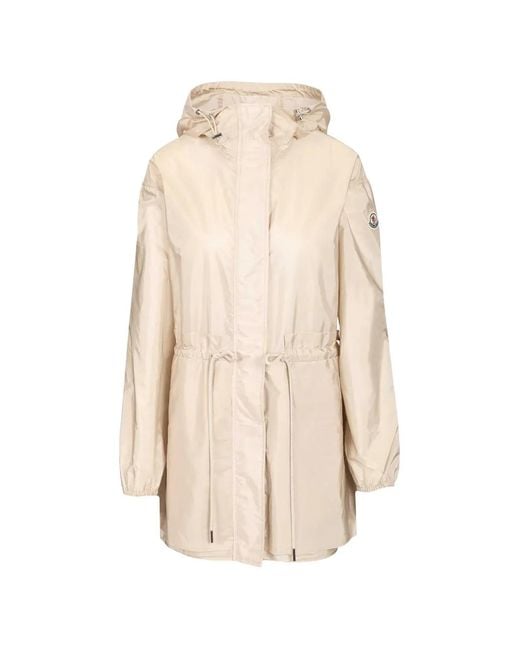 Moncler Natural Weteau Ruffle-Trimmed Jacket