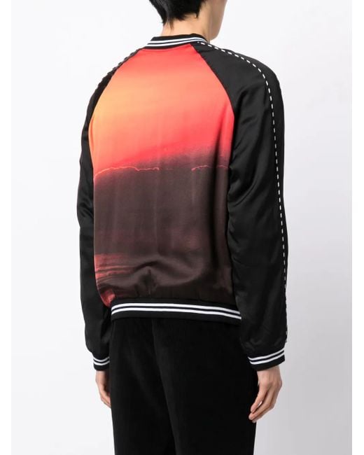 BLUE SKY INN Pink Graphic-Print Bomber Jacket for men