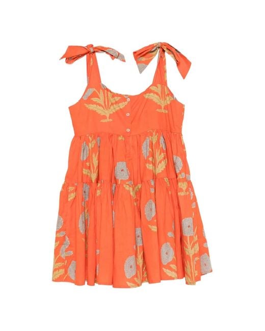 ELLEBLUE Orange Eloise Floral Mini Dress