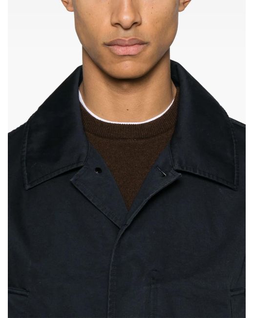 Stone Island Blue Compass-Badge Coat for men