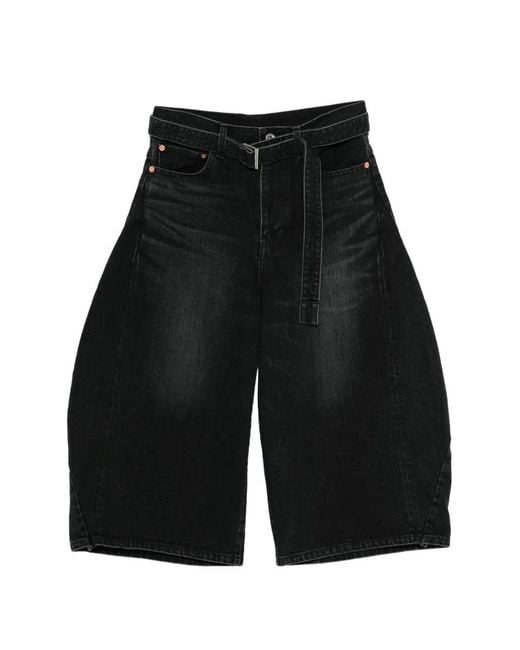 Sacai Black Belted Trousers