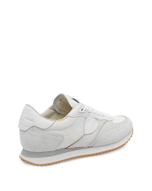 Philippe Model White Blville Lace-Up Sneakers