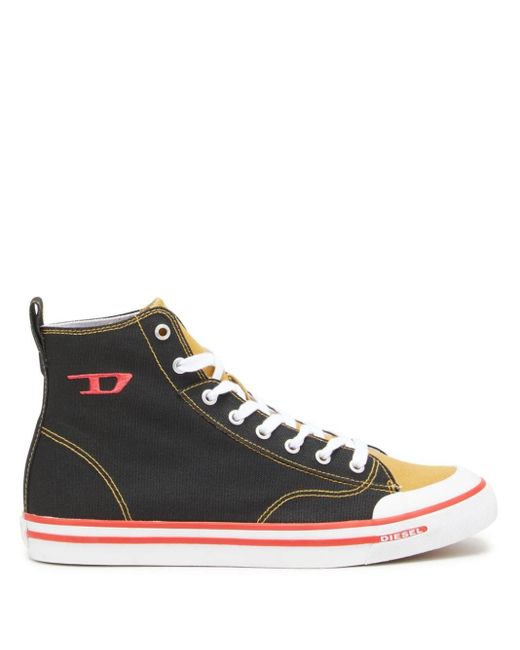 DIESEL Black S-athos Colour-block Canvas Sneakers for men