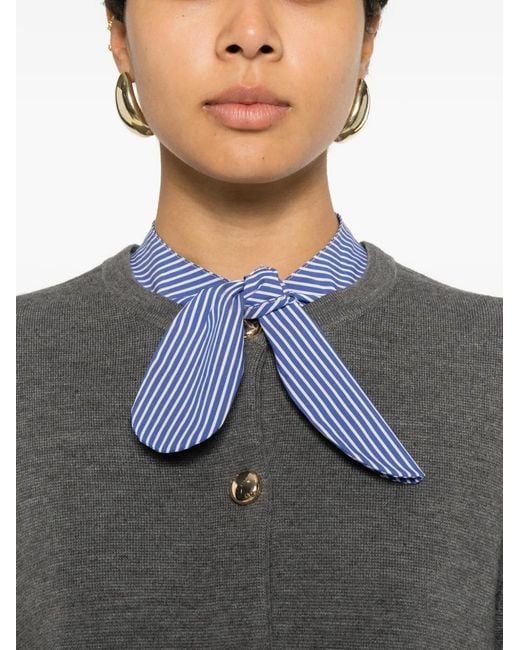 Maje Gray Cardigan With Removable Tie