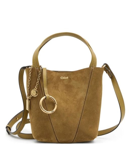Chloé Spin Kleine Suède Draagtas in het Metallic
