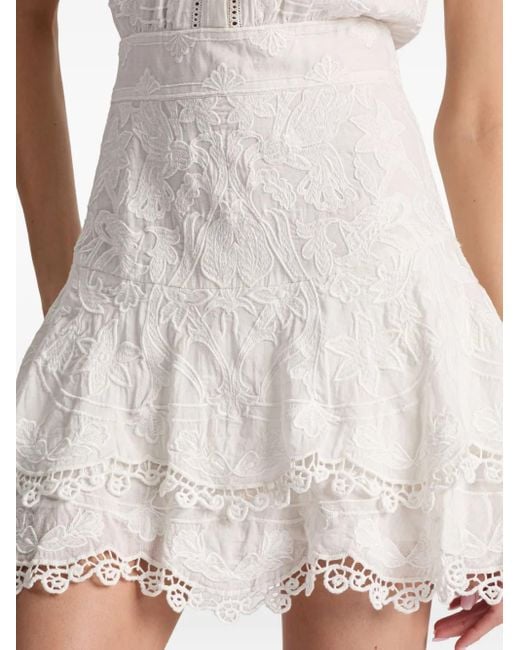 Vestido corto de día Loryn Alice + Olivia de color White