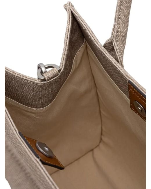 Marc O' Polo Natural Medium Logo-Embroidered Tote Bag