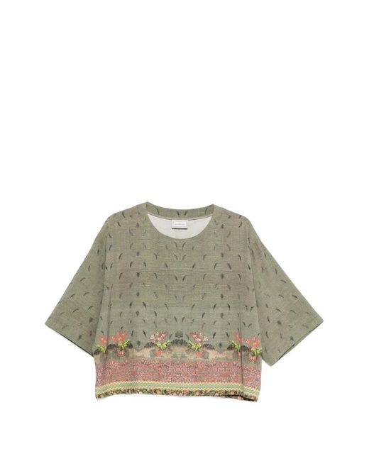 Pierre Louis Mascia Gray Adanastr Floral Print Top