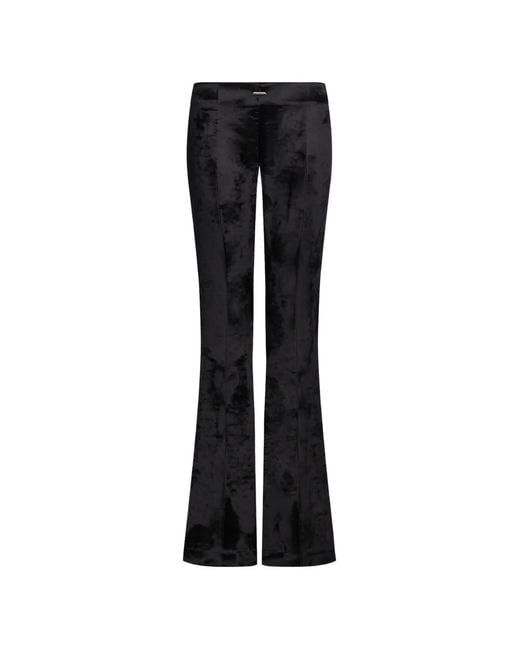 Dondup Black Velvet Flared Trousers