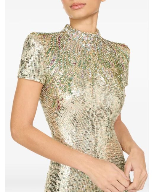 Jenny Packham Metallic Mini Tala Dress