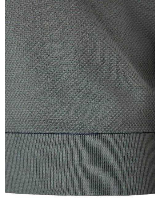 Brioni Gray Textured T-Shirt for men