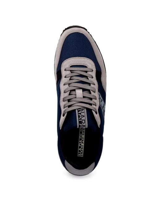Napapijri Blue Logo-Print Sneakers for men