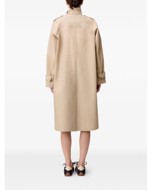 Claudie Pierlot Natural Mid-Length Trench Coat