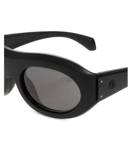 Moncler Black Oval-Frame Sunglasses
