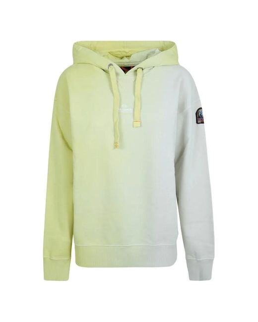 Parajumpers Green Logo-Patch Cotton Hoodie