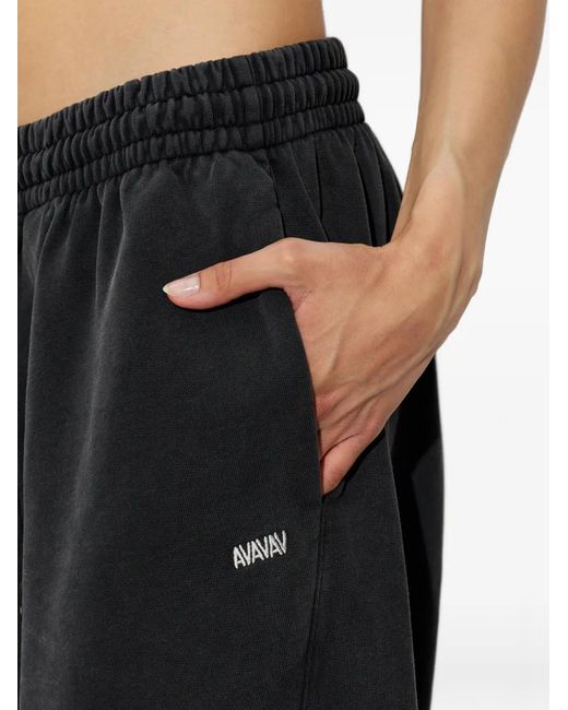 AVAVAV Black Smock Detailed Track Pants