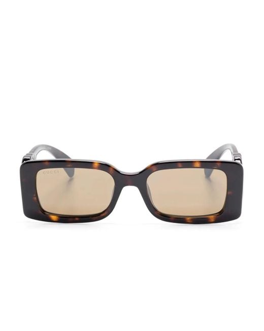 Gucci Natural Interlocking G-Arm Sunglasses