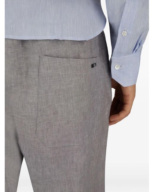 Herno Gray Drawstring Elasticated Trousers for men