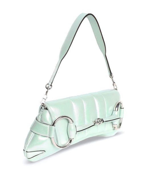 Gucci Green Medium Horsebit Chain Shoulder Bag