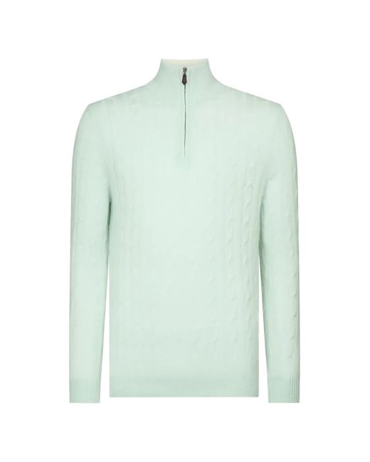 N.Peal Cashmere Pullover Mit Reißverschluss in Green für Herren