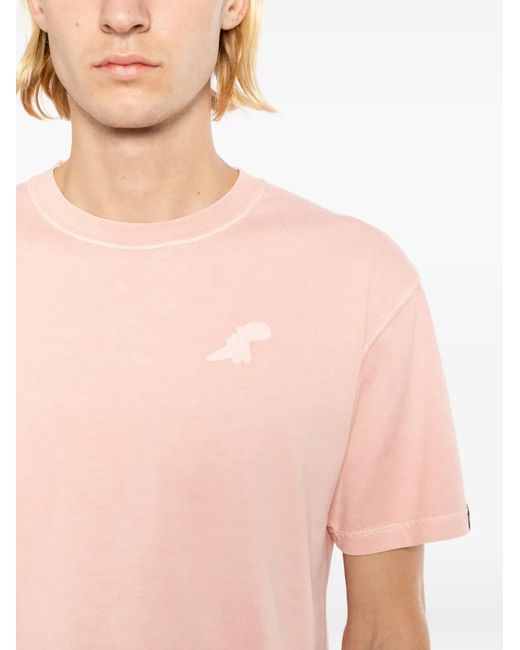SPORT b. by agnès b. Pink Embroidered-Logo T-Shirt for men