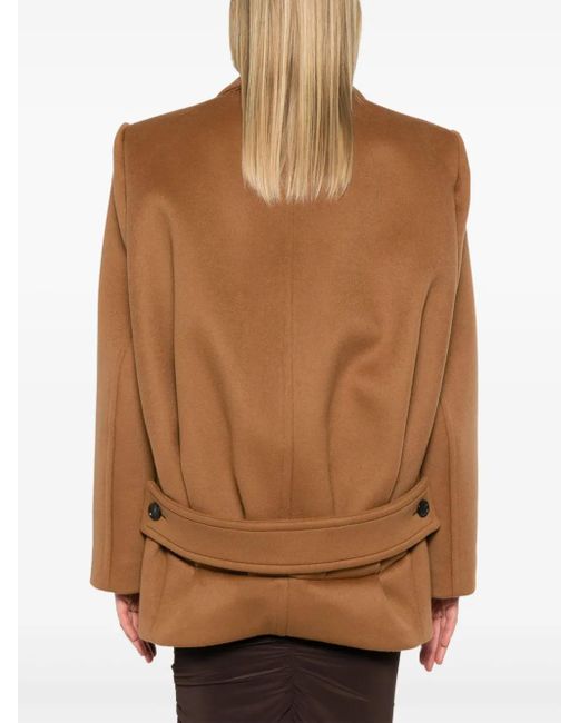 Saint Laurent Wollen Jas in het Brown