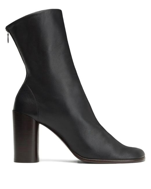 Lemaire Black Glove Ankle Boots With 80Mm Heel