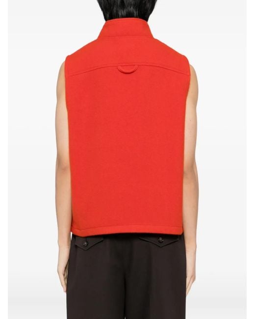 Rier Red Gilet Boutonné for men
