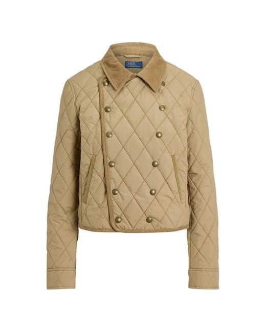 Polo Ralph Lauren Metallic Quilted Double-Breasted Jacket