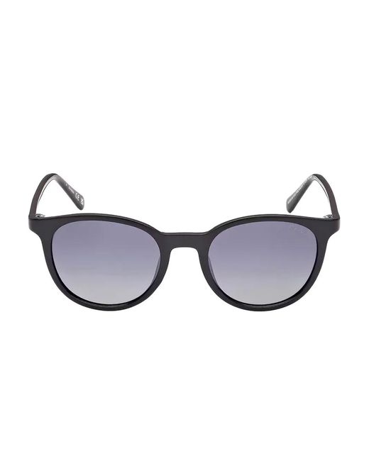 GUESS EYEWEAR Black Round-Frame Sunglasses for men