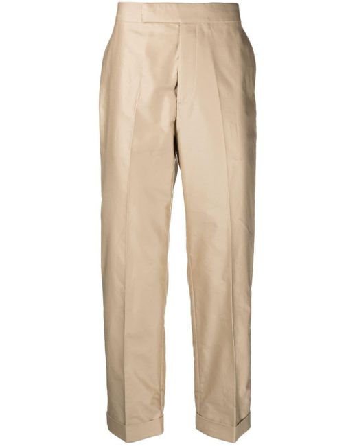 Alexander McQueen Natural Mid-rise Straight-leg Trousers for men