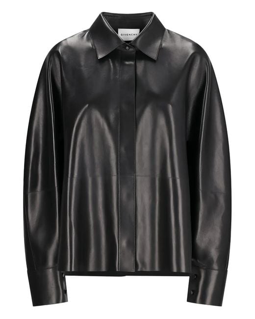 Givenchy Black Hemd Aus Leder