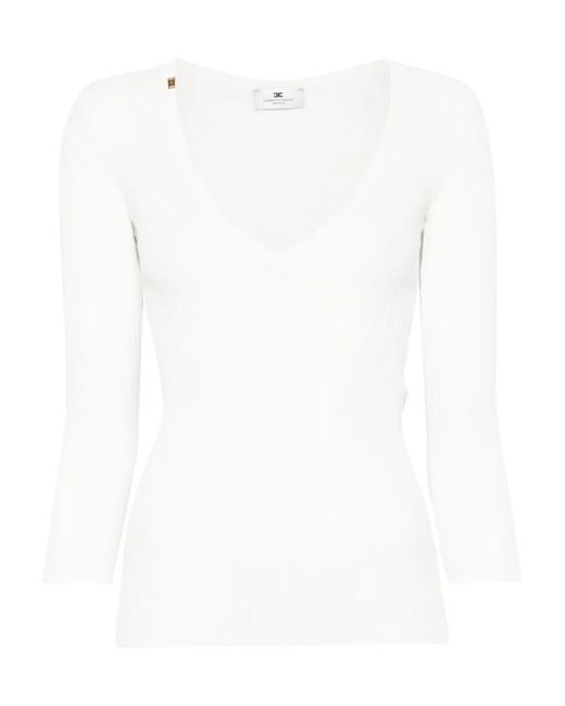 Elisabetta Franchi Vネックトップ White