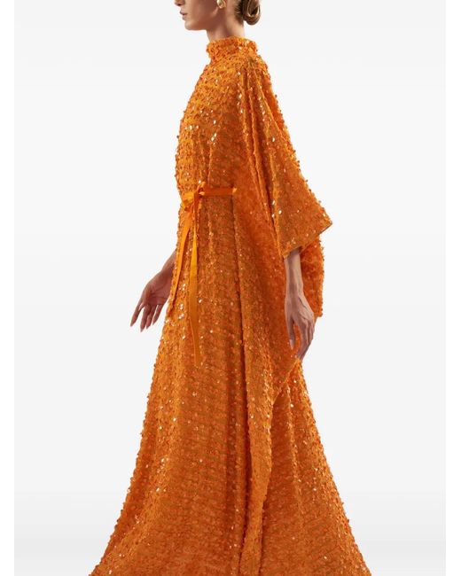 ‎Taller Marmo Orange Caracciolo Kaftan Dress