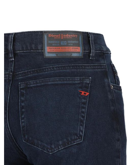 Jean Ample À Patch Logo DIESEL en coloris Blue