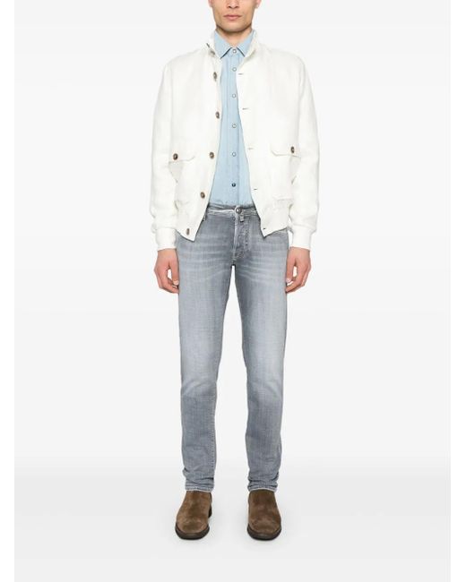 Barba Napoli White Linen Jacket for men
