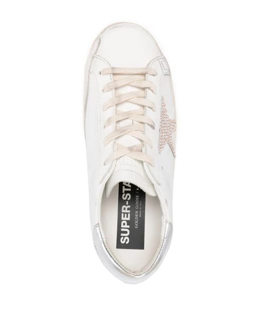 Golden Goose Deluxe Brand White Super-star Leather Sneakers