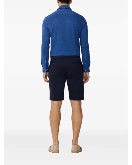 Hackett Blue Kensington Slim-Fit Chino Shorts for men