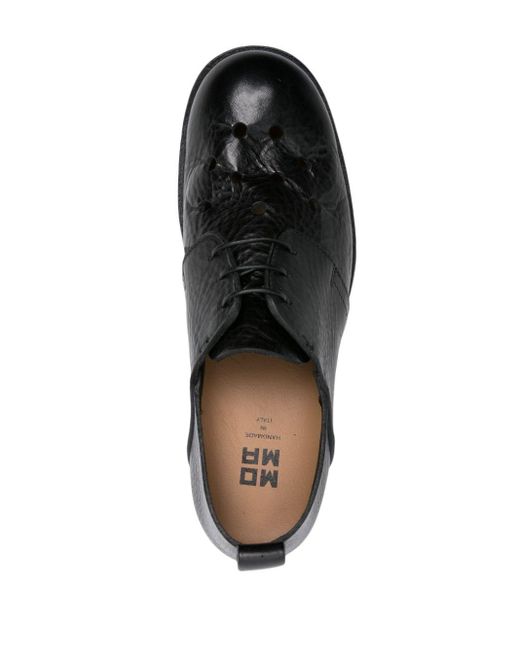 Moma Black Perforated Leather Oxford Shoes