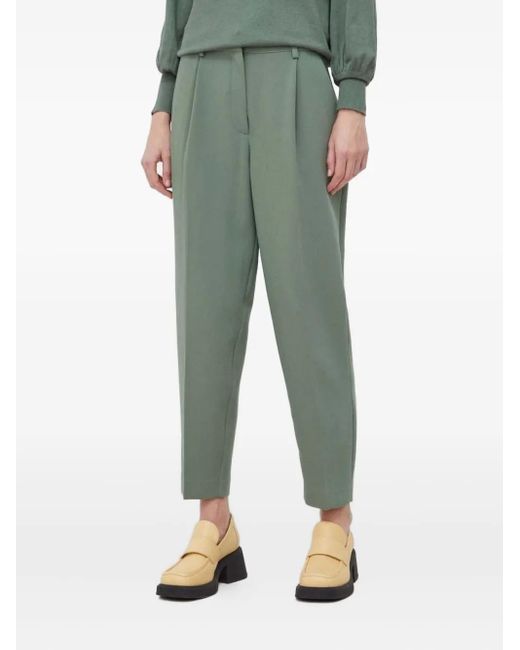 Bruuns Bazaar Green Pleated-Front Trousers