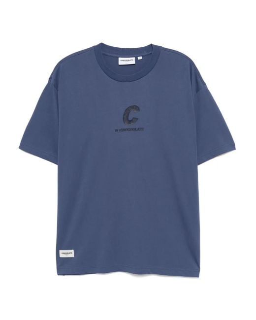 Chocoolate Blue Logo-Print T-Shirt for men