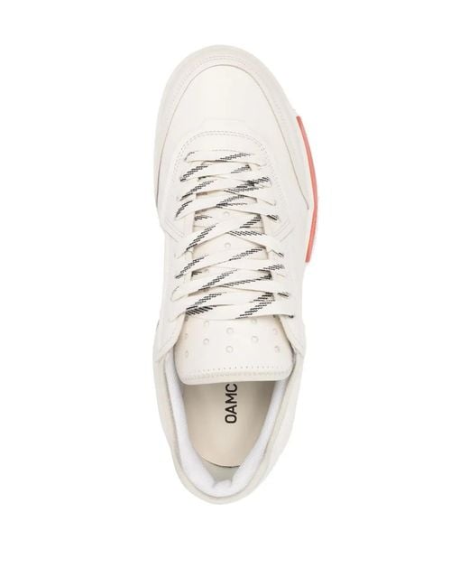 OAMC White Cosmos Cupsole Low-Top Leather Sneakers for men