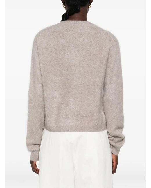Soft Goat White Argyle Cashmere Cardigan