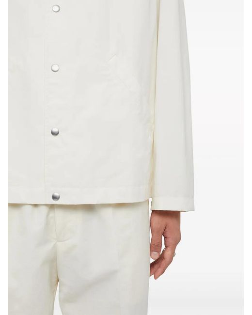 Jil Sander White Logo Cotton Jacket for men