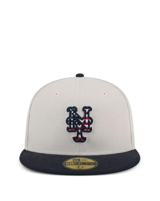 KTZ White New York Mets Independence Day 2024 59Fifty Cap for men