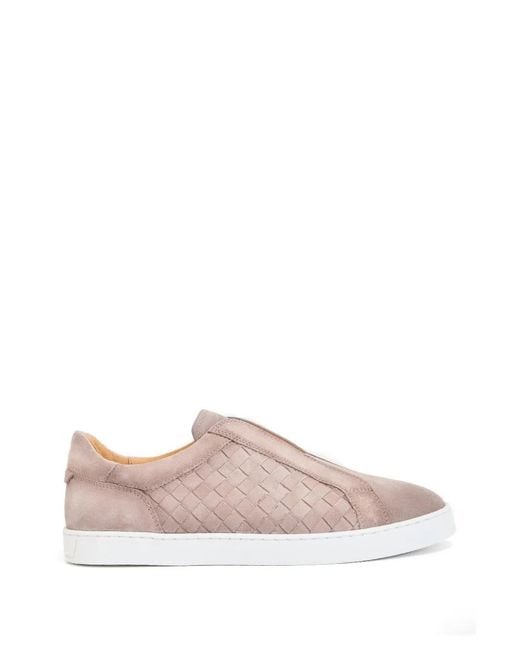 Magnanni Shoes Pink Cote Lo Woven Sneakers for men