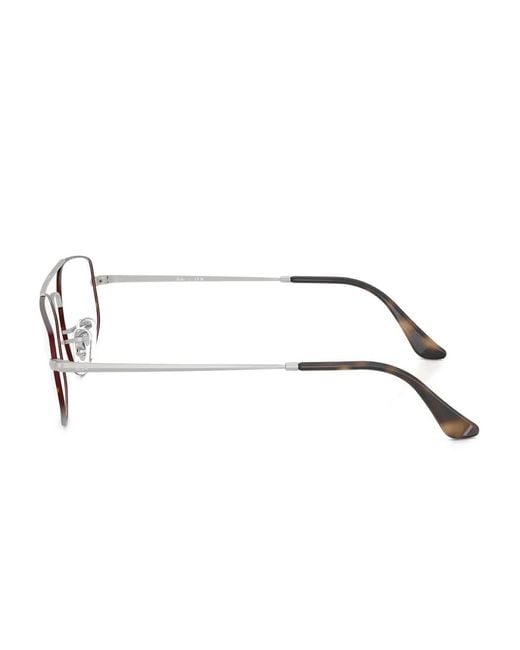Ray-Ban Brown Explorer Metal Frame Glasses