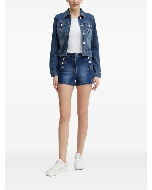 Morgan Blue Button-Up Denim Jacket