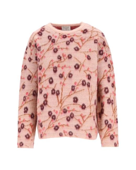 Forte_forte Pink Cherry Blossom Sweater