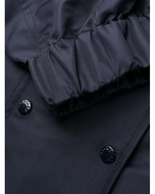 Moncler Blue Sarran Hooded Parka Coat